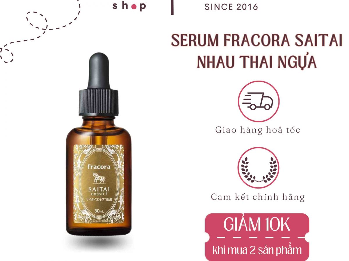 Serum tế bào gốc nhau thai ngựa Fracora Saitai vàng 750k Nhật 