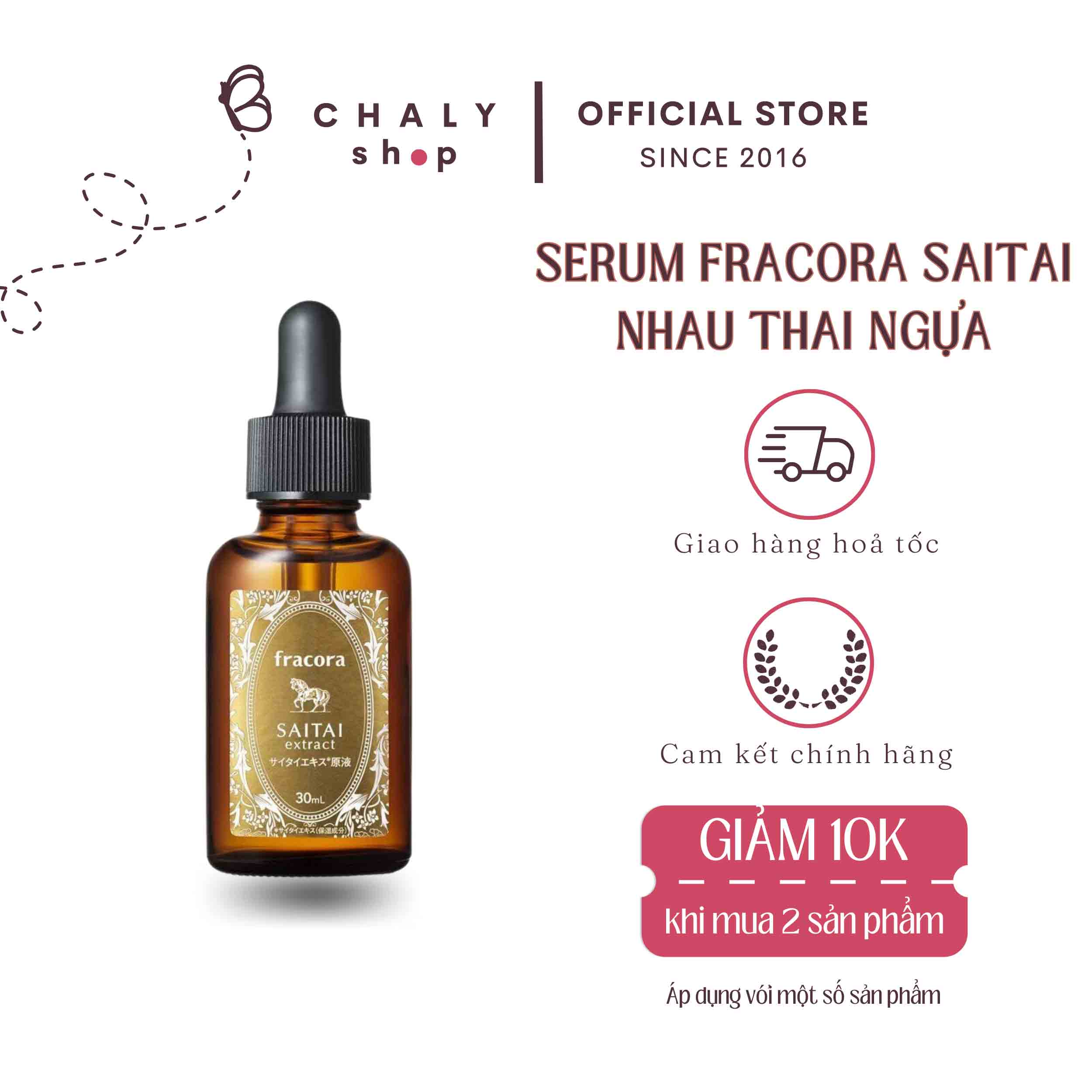 Serum tế bào gốc nhau thai ngựa Fracora Saitai vàng 750k Nhật