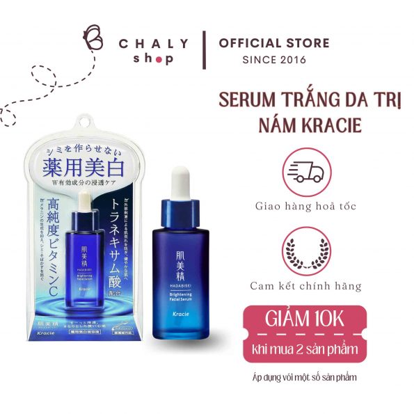 Serum trắng da trị thâm nám Kracie Hadabisei Turning Care Brightening Facial Serum 30ml Nhật Bản