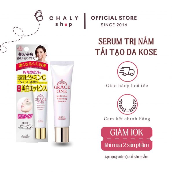 Serum trị nám tuổi trung niên Kose Grace One Medicated Whitening Essence Nhật Bản