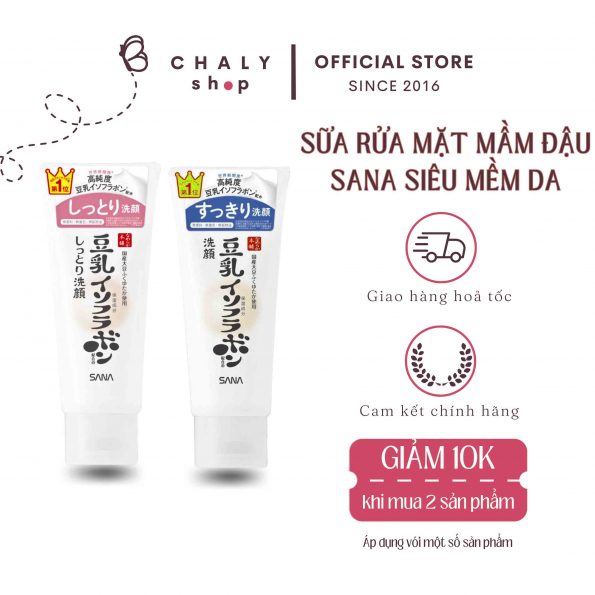 Sữa rửa mặt đậu nành Nhật Bản Sana Nameraka Soy Milk Cleansing Foam