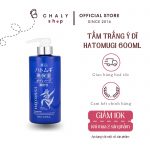 Sữa tắm dưỡng ẩm trắng da Hatomugi The Body Soap màu xanh 600ml Nhật