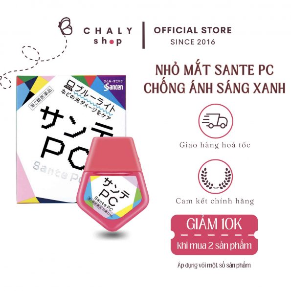 Thuốc nhỏ mắt Sante PC Nhật Bản chống ánh sáng xanh