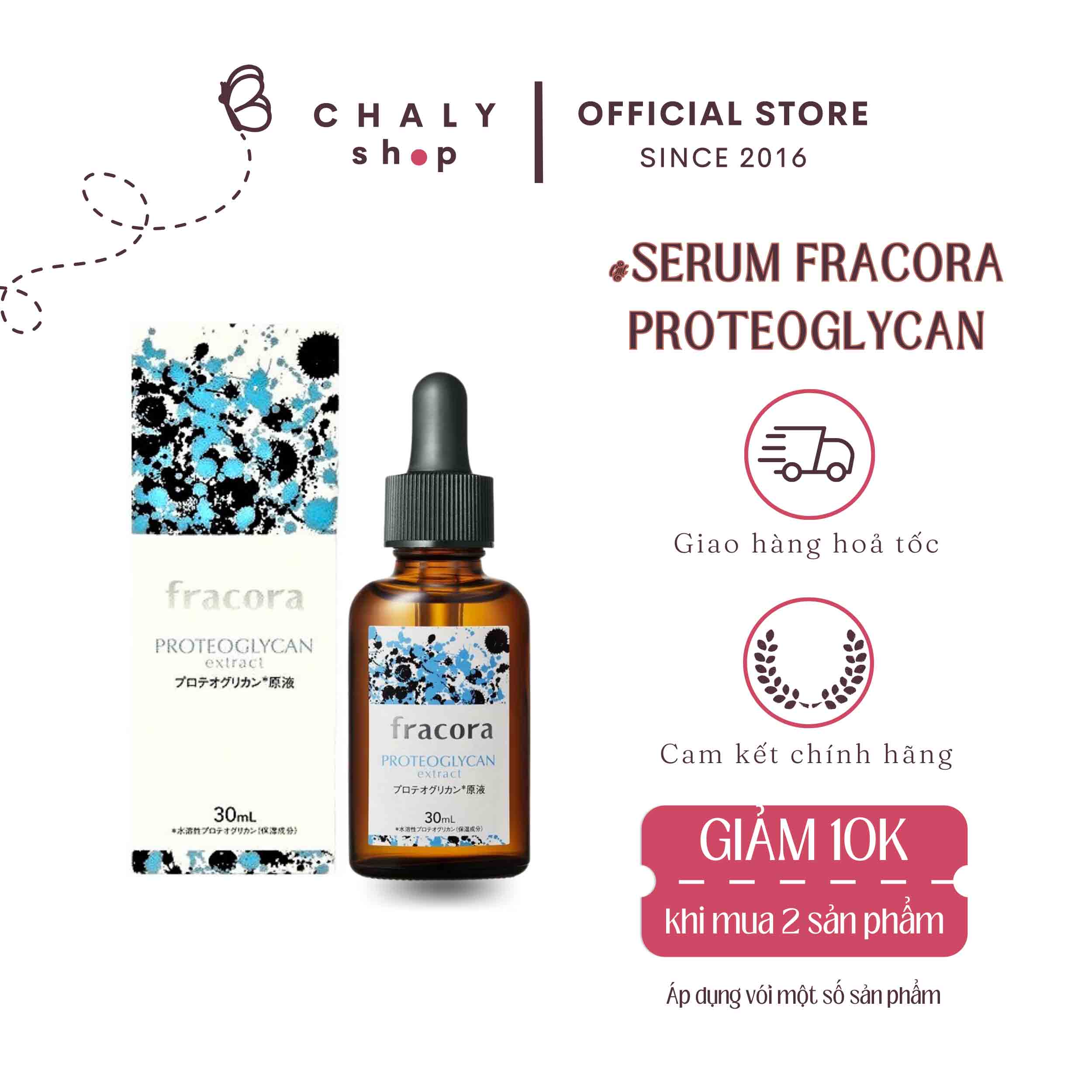fracora PROTEOGLYCAN extract 4本セット 30ml Tinh-chat-serum-tai-tao-da-