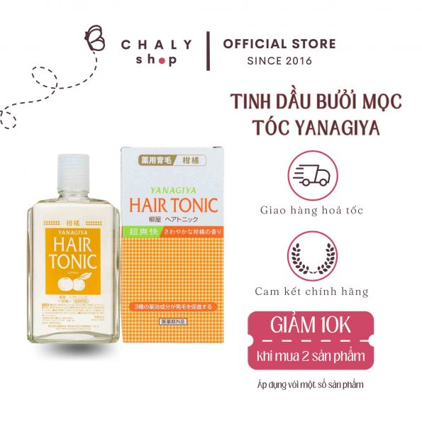 Tinh dầu bưởi kích thích tóc Hair Tonic Yanagiya Citrus 240ml Nhật Bản