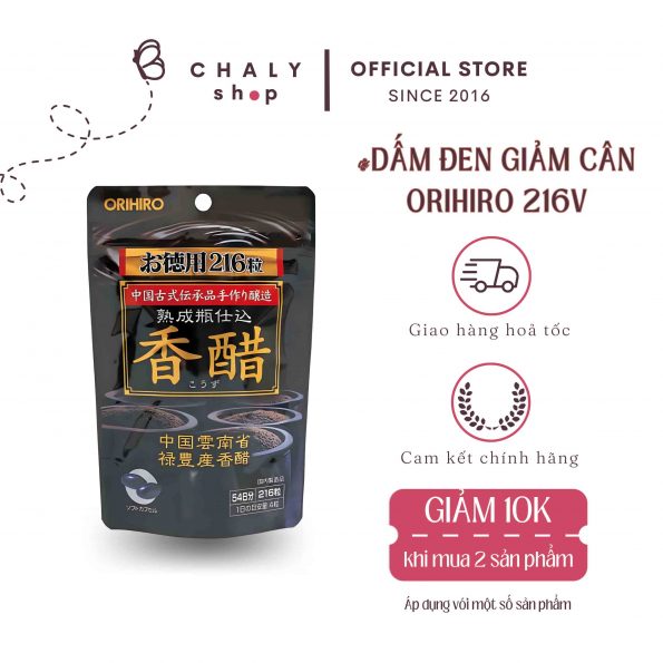 Viên dấm đen giảm cân Nhật Bản Orihiro 216 viên