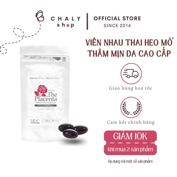 Viên nhau thai heo The Placenta Premium Daily Supplement Metabolic Nhật Bản