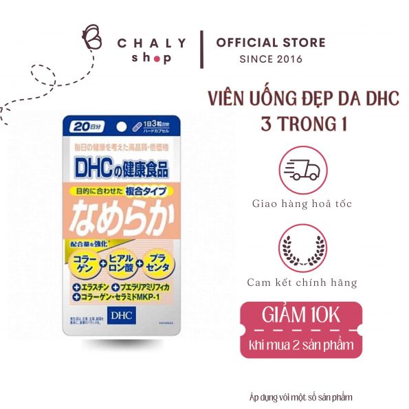 Viên uống đẹp da Collagen - Hyaluronic Acid - Placenta DHC Nhật