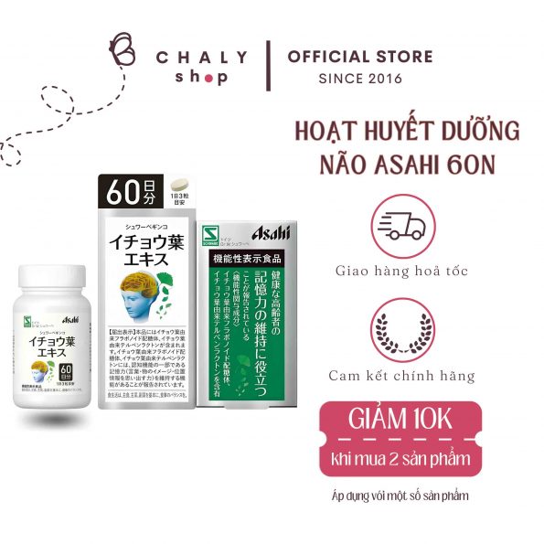 Viên uống hoạt huyết dưỡng não bổ não Asahi Nhật Bản