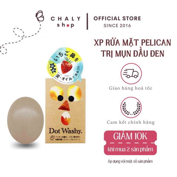 Xà phòng trị mụn đầu đen Pelican Dot Washy Soap Nhật Bản