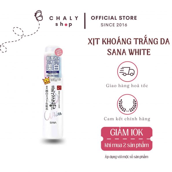 Xịt khoáng trắng da Nhật Sana Soy Milk White Mist Lotion