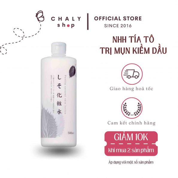 Nước hoa hồng lá tía tô trị mụn Shiso Lotion Nhật