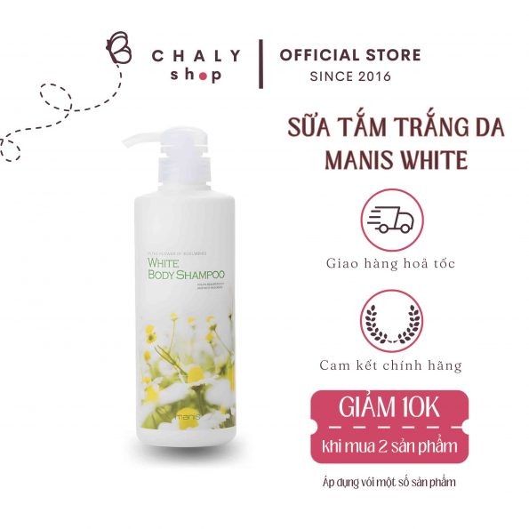 Sữa tắm trắng da Manis White Body Shampoo Nhật mẫu mới