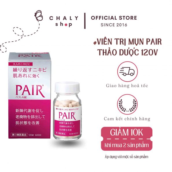 Thuốc viên uống trị mụn Pair A Nhật mẫu mới