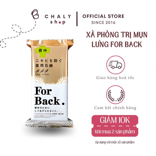 Xà phòng trị mụn lưng For Back Medicated Soap Pelican của Nhật 135g