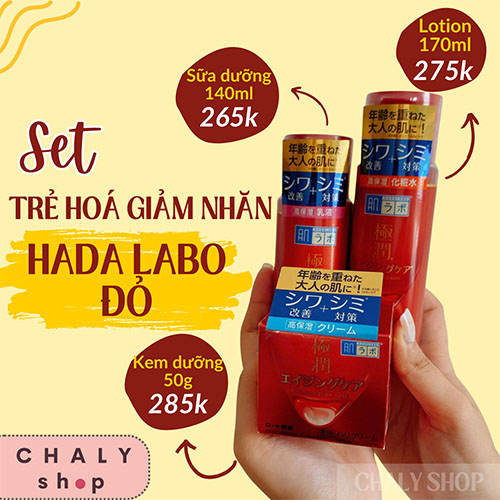 Bộ dưỡng da chống lão hóa Hada Labo Gokujyun Alpha nội địa Nhật