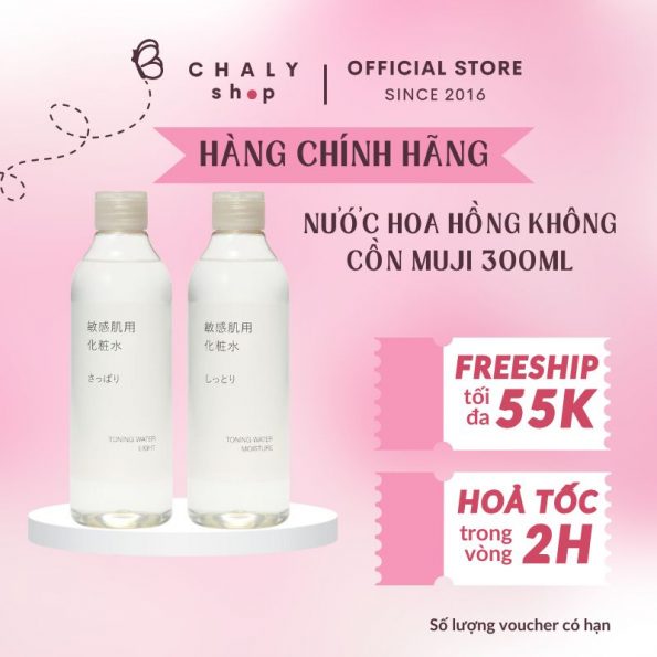 Nước hoa hồng Muji Light Toning Water nội địa Nhật Bản
