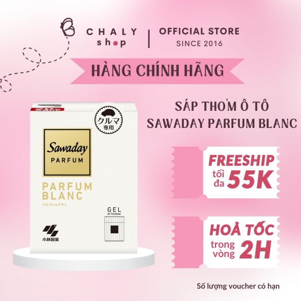 Sáp thơm ô tô Sawaday Parfum Blanc