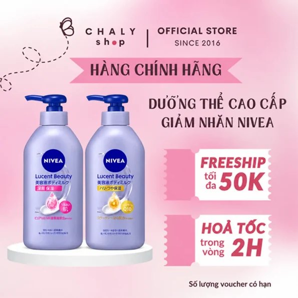 Sữa dưỡng thể Nivea Nhật Bản mẫu mới nhất Sữa dưỡng thể Nivea Nhật Bản mẫu mới nhất