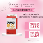Viên hỗ trợ giảm đau vai gáy, thoát vị đĩa đệm Arinamin EX Plus 270 viên