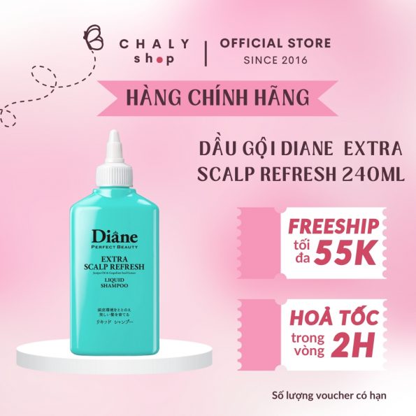 Dầu gội Diane Perfect Beauty Extra Scalp Refresh Liquid Shampoo 240ml