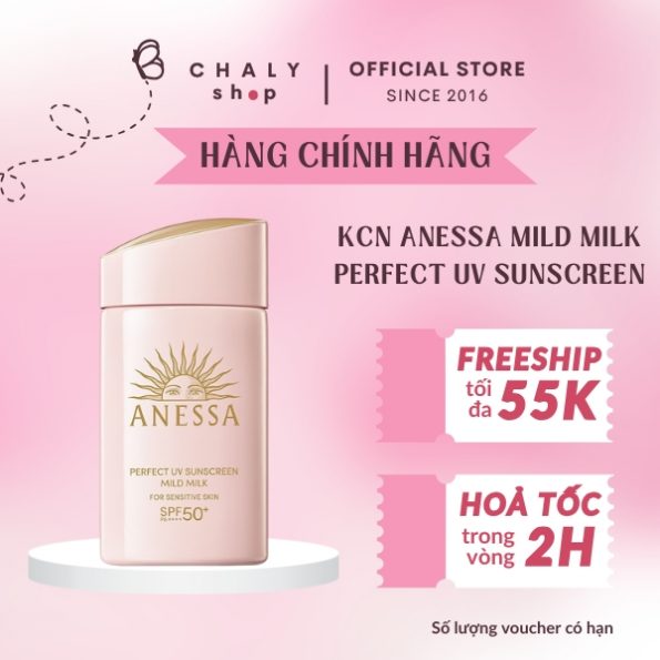 KCN Anessa Mild Milk Shiseido - Perfect UV Sunscreen (Màu vàng)