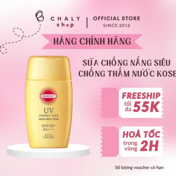 Sữa chống nắng Kosé Suncut UV milk super water proof siêu chống thấm nước