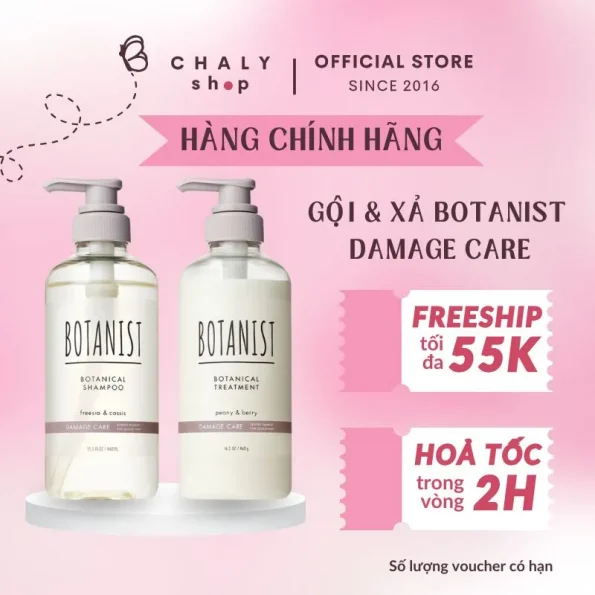 bo-dau-goi-xa-botanist-botanical-damage-care-nhat-ban-phuc-hoi-toc-hu-ton set