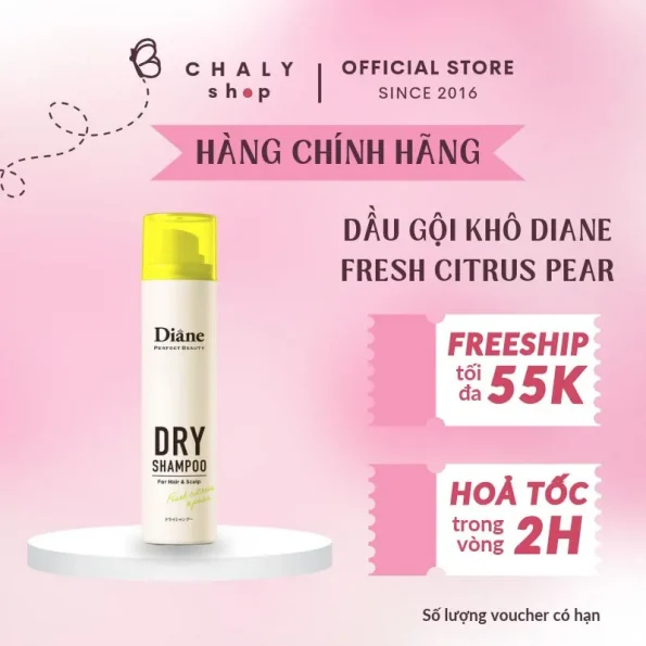 Dầu gội khô Diane 95g Fresh Citrus Pear Nhật Bản Dầu gội khô Diane 95g Fresh Citrus Pear Nhật Bản